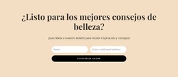 Plantilla CSS Para Consejos De Belleza Secretos