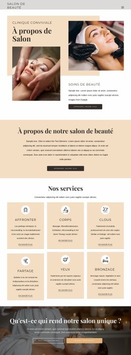 Soins De Beauté Et Esthétiques - Conception De Sites Web Professionnels