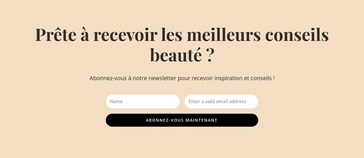 Conseils beauté secrets Modèle de site Web