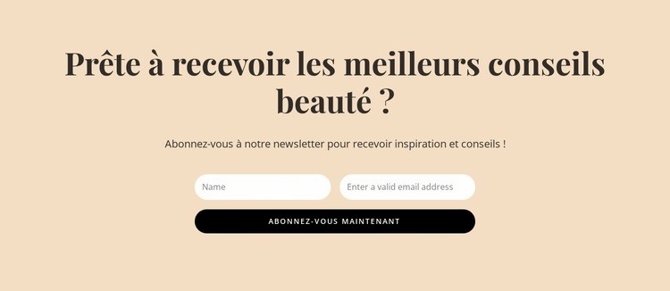 Conseils beauté secrets Modèle d'une page