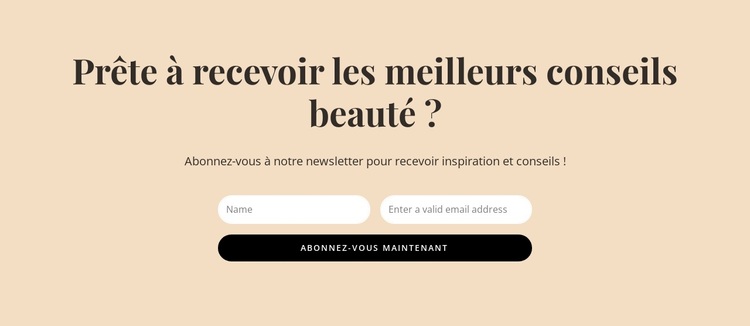 Conseils beauté secrets Thème WordPress