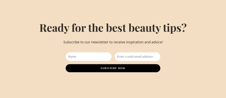 Secret beauty tips HTML Template
