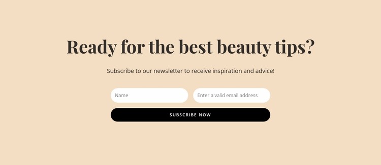 Secret beauty tips Html Website Builder