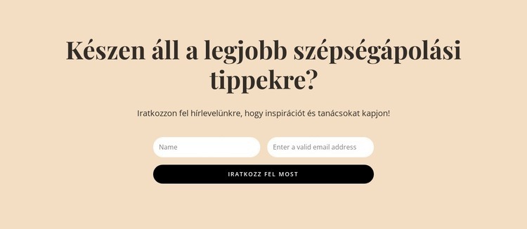 Titkos szépségtippek Weboldal tervezés