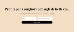 Consigli Di Bellezza Segreti: Modello Di Modello Di Pagina Web