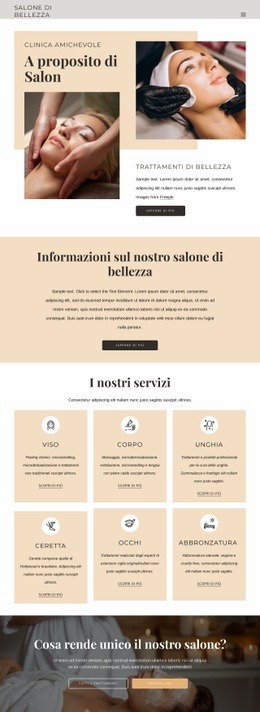 Trattamenti Estetici E Di Bellezza Modello Reattivo HTML5