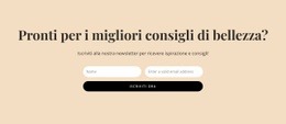 Layout Di Pagina Per Consigli Di Bellezza Segreti