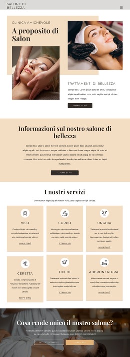 Trattamenti Estetici E Di Bellezza - Modello Di Sito Web Semplice