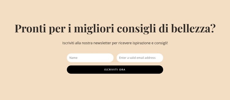 Consigli di bellezza segreti Pagina di destinazione