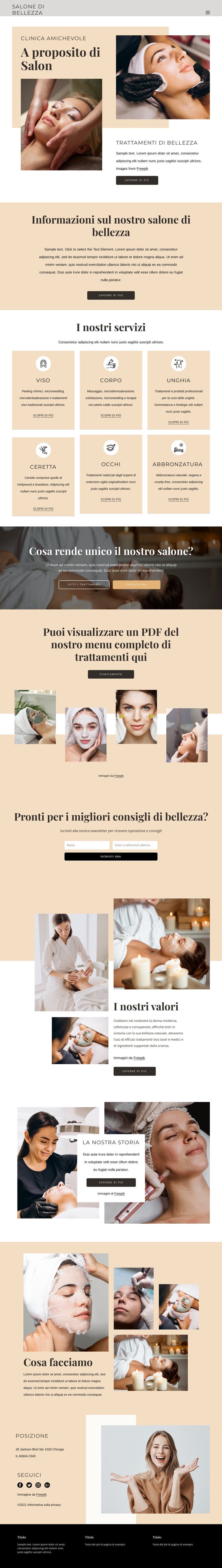 Trattamenti estetici e di bellezza Tema WordPress