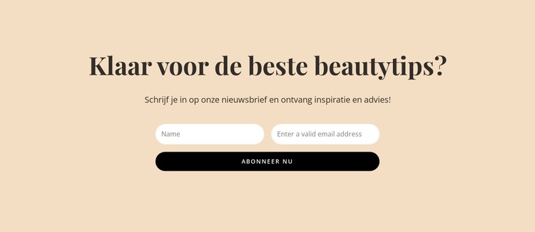Geheime schoonheidstips HTML-sjabloon