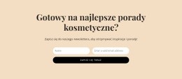 Sekretne Porady Kosmetyczne - Szablon Makiety Strony Internetowej