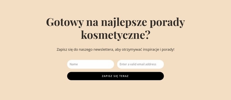 Sekretne porady kosmetyczne Makieta strony internetowej