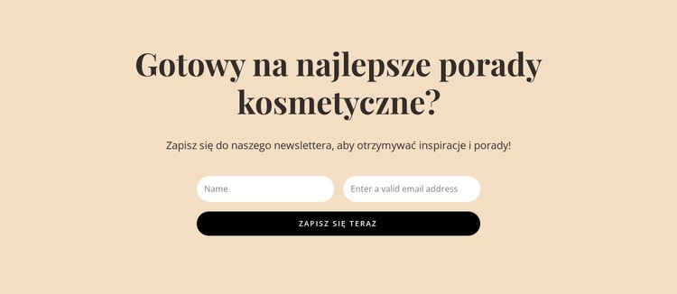 Sekretne porady kosmetyczne Motyw WordPress