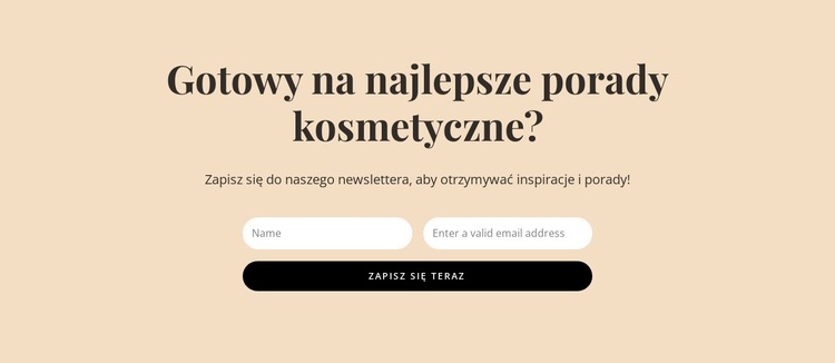 Sekretne porady kosmetyczne Szablon witryny sieci Web