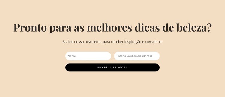 Dicas secretas de beleza Construtor de sites HTML