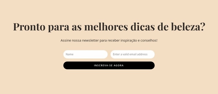 Dicas secretas de beleza Design do site