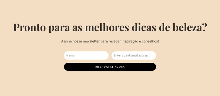 Dicas secretas de beleza Modelo de site