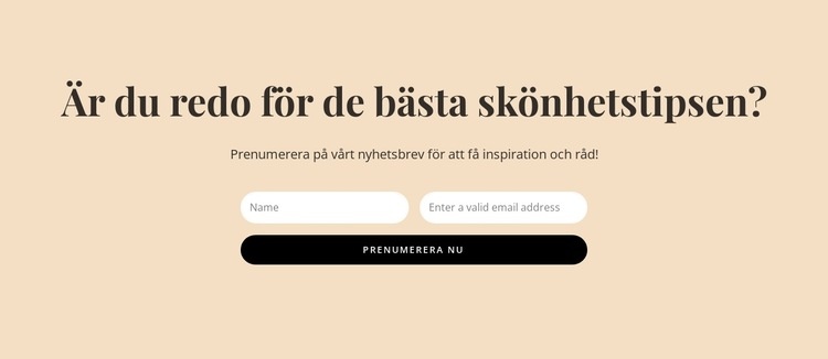 Hemliga skönhetstips Hemsidedesign