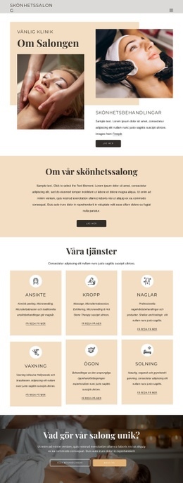 Skönhets- Och Estetiska Behandlingar - Nedladdning Av HTML-Mall