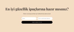 Gizli Güzellik Ipuçları - Duyarlı Açılış Sayfası