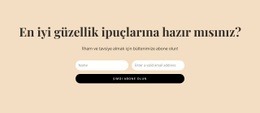 Gizli Güzellik Ipuçları Için Sayfa Düzeni