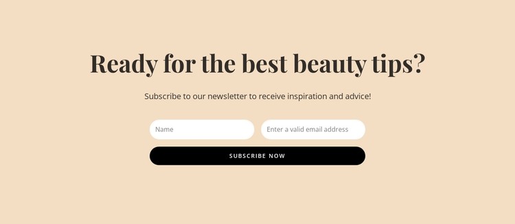 Secret beauty tips Web Design