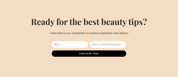 Secret beauty tips Website Builder Templates