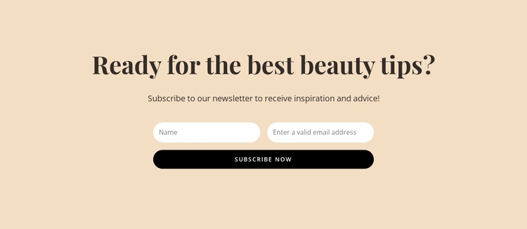 Secret beauty tips Website Builder Software
