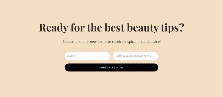 Secret beauty tips Website Design