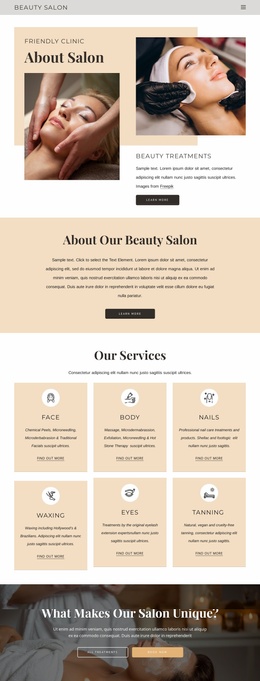 Launch Platform Template For Beauty And Aesthetic Treatments