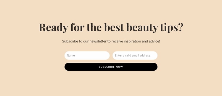 Secret beauty tips Landing Page