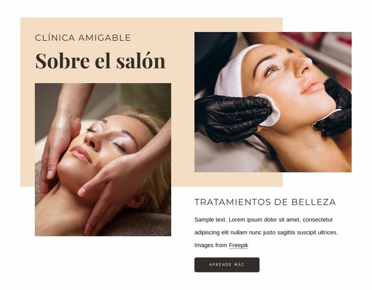 Tratamientos de belleza excepcionales. Creador de sitios web HTML