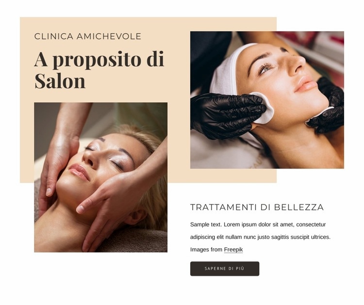 Trattamenti di bellezza eccezionali Mockup del sito web