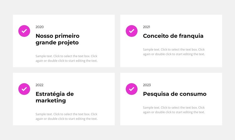 Estatísticas por 4 anos Design do site