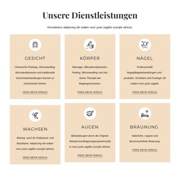 Ästhetische Behandlungen - E-Commerce-Website