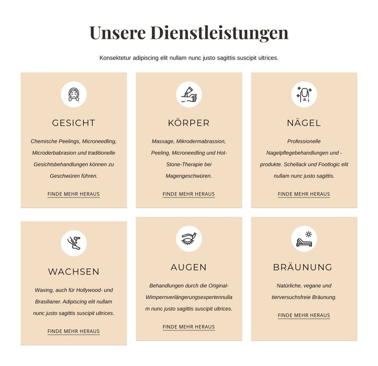 Ästhetische Behandlungen HTML-Vorlage