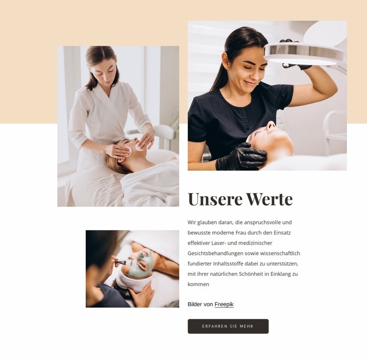 Willkommen im Schönheitssalon Website design