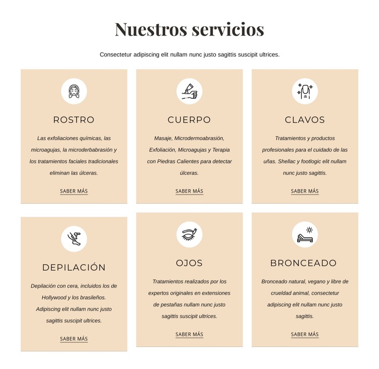 Tratamientos de estetica Tema de WordPress