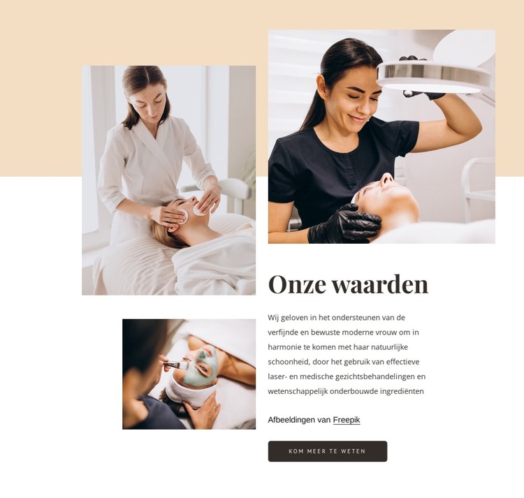 Welkom bij schoonheidssalon HTML-sjabloon