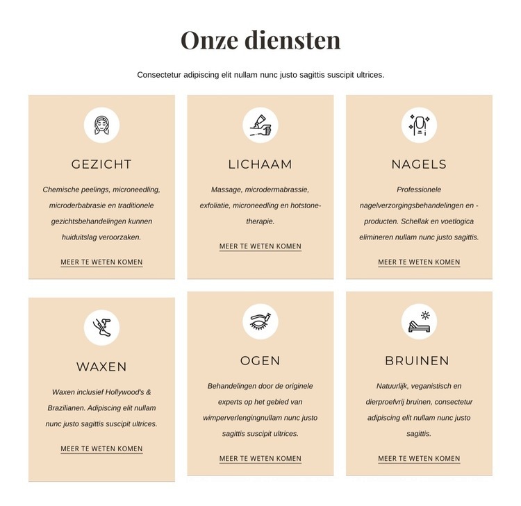 Esthetische behandelingen Website ontwerp