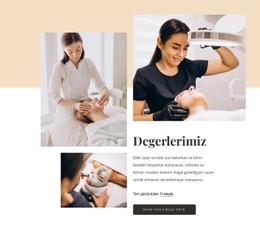 Güzellik Salonuna Hoş Geldiniz HTML CSS Web Sitesi Şablonu