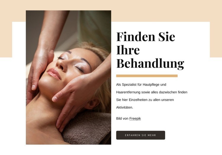 Liste der Schönheitsbehandlungen Website design