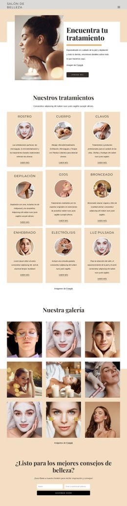 Tratamientos De Belleza Profesionales. - Creador Web