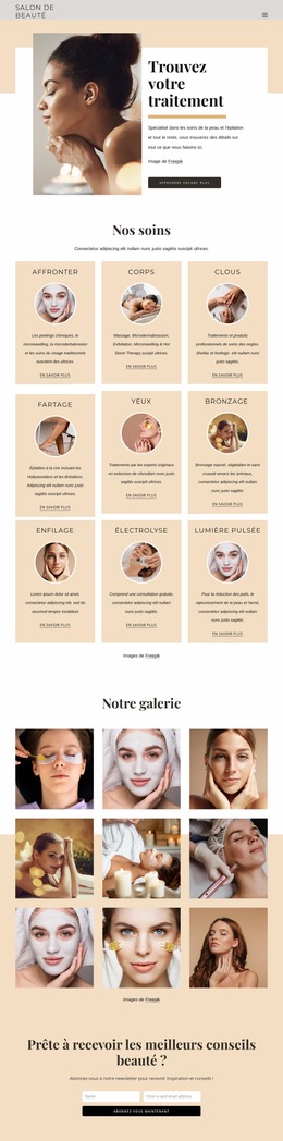 Soins De Beauté Professionnels - Modèle De Site Web Joomla