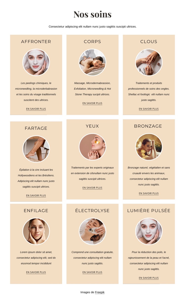 Soins de luxe Thème WordPress