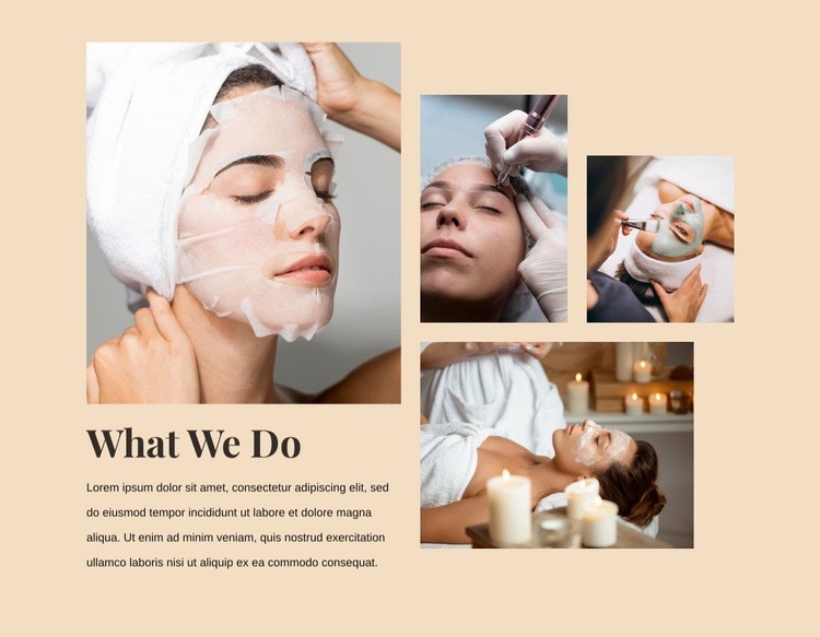 Advanced skin peel Homepage Design