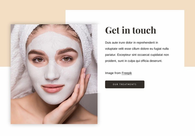 We provide a thorough skin analysis Homepage Design