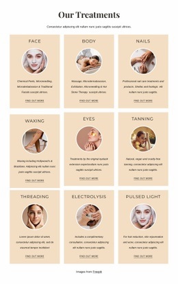 HTML Web Site For Luxury Treatments