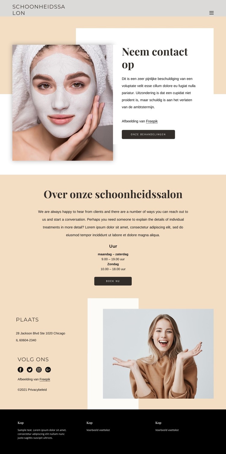 Hoe u esthetische behandelingen kunt ondergaan HTML-sjabloon